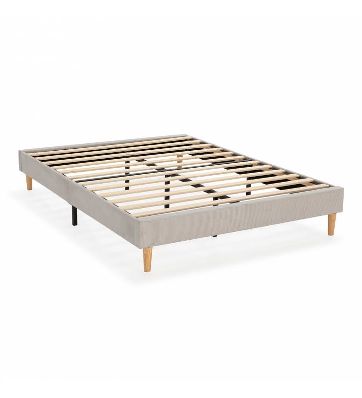 Base Tapizada 140-160 Gris Olbia Top Mueble