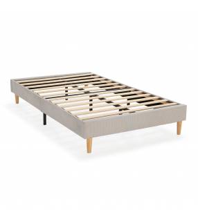 Base Tapizada 90 Gris Olbia Top Mueble