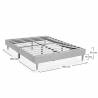 Base Tapizada 140x200 Gris Dimensiones Olbia Top Mueble