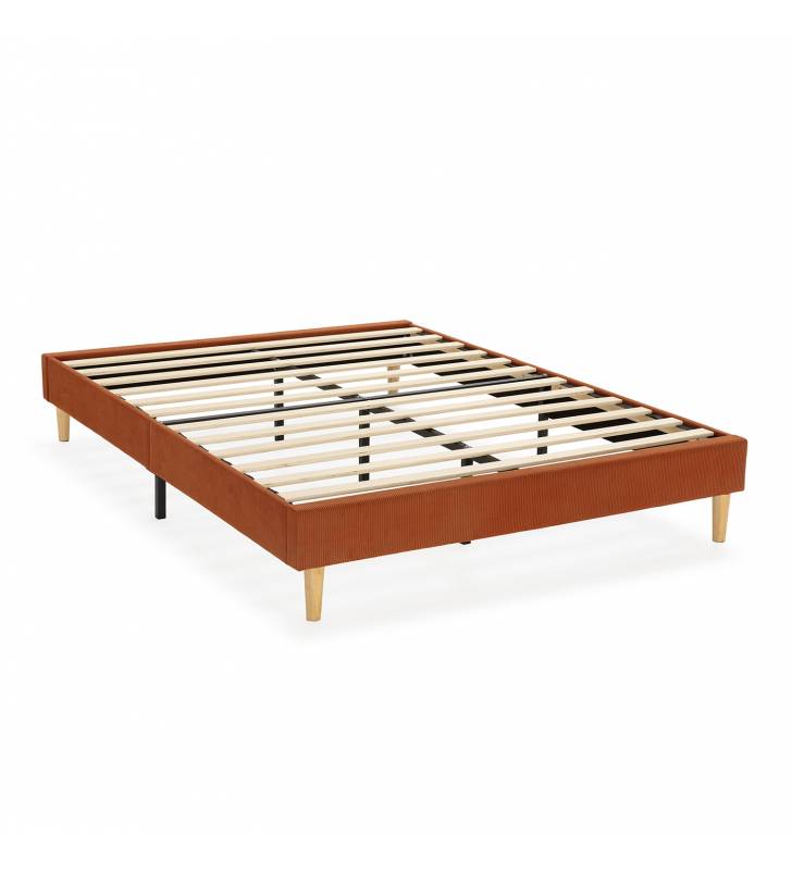 Base Tapizada 140-160 Teja Olbia Top Mueble