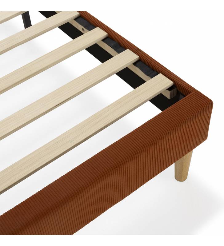 Base Tapizada Teja Olbia Detalle Top Mueble