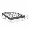 Base Tapizada 140x190 Teja Dimensiones Olbia Top Mueble
