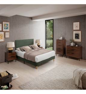 Base Tapizada Verde Olbia Ambiente Top Mueble