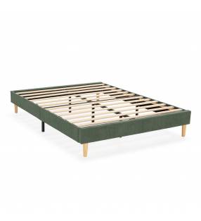Base Tapizada 140-160 Verde Olbia Top Mueble