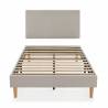 Conjunto Cabecero y Base Tapizada  Gris Olbia Top Mueble 4