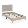 Conjunto Cabecero y Base Tapizada  Gris Olbia Top Mueble 2