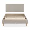 Conjunto Cabecero y Base Tapizada  Gris Olbia Top Mueble 1