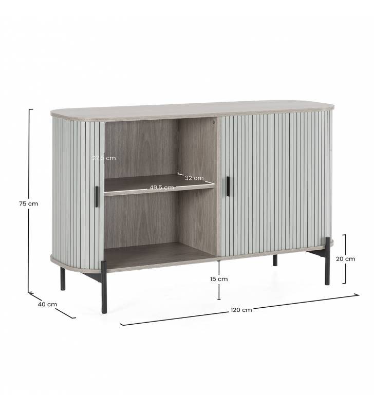 Conjunto aparador y mueble tv 140 cm Carolina Topmueble medidas 1