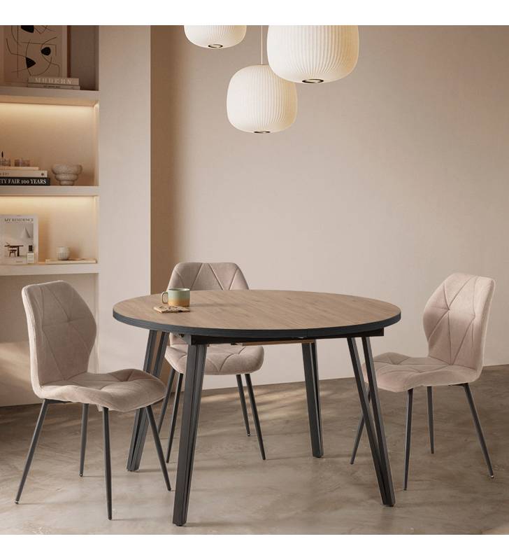 Mesa redonda extensible Harper Ambiente Top Mueble
