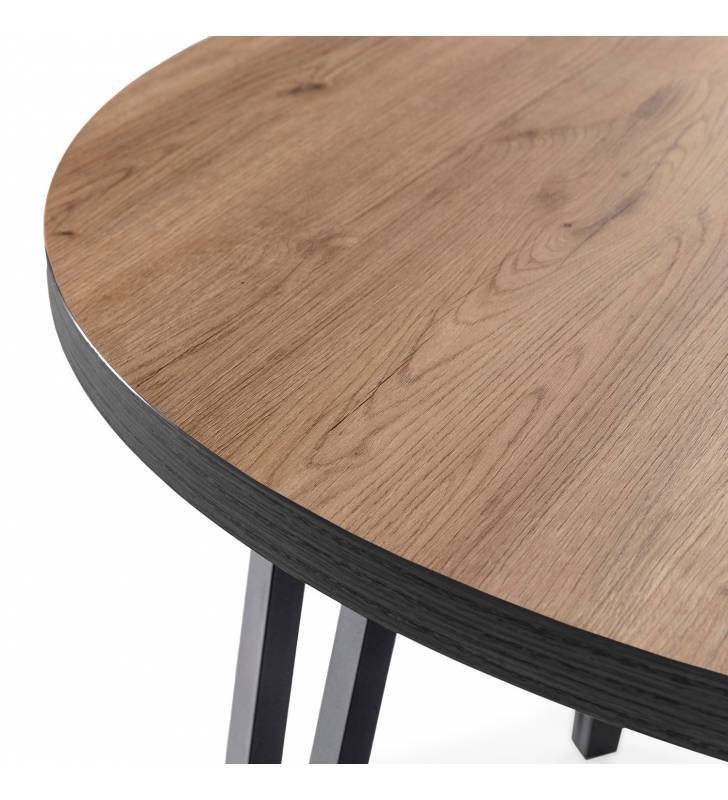 Mesa redonda extensible Harper Detalle Top Mueble