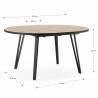 Mesa redonda extensible Harper Dimensiones Top Mueble