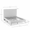 Cama Tapizada Nevado 150x190 TopMueble