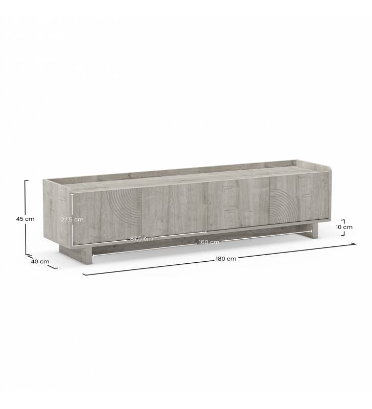 Mueble TV 180 cm Dina Dimensiones Top Mueble
