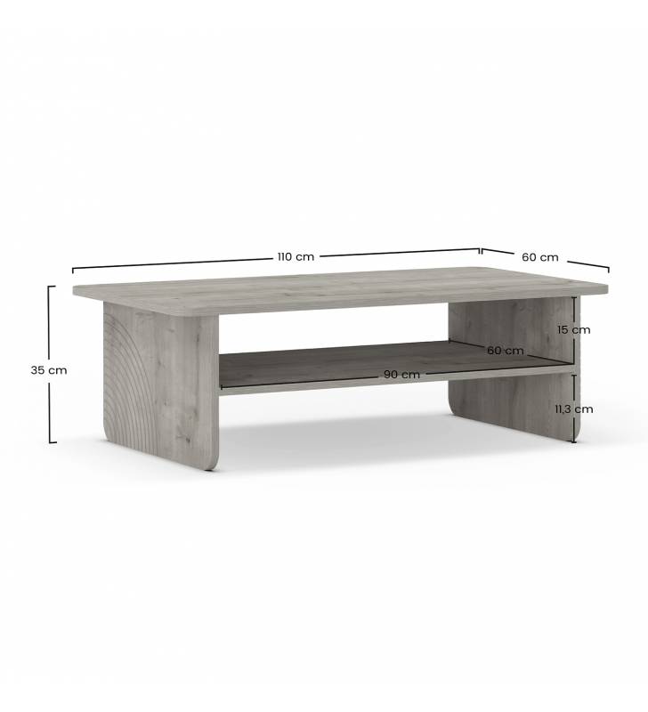 Mesa Centro Rectangular Dina Dimensiones Top Mueble