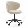 Silla Escritorio Beige con Ruedas Elora Dimensiones Top Mueble