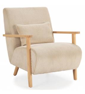 Sillón Individual Cómodo Beige Velora Top Mueble