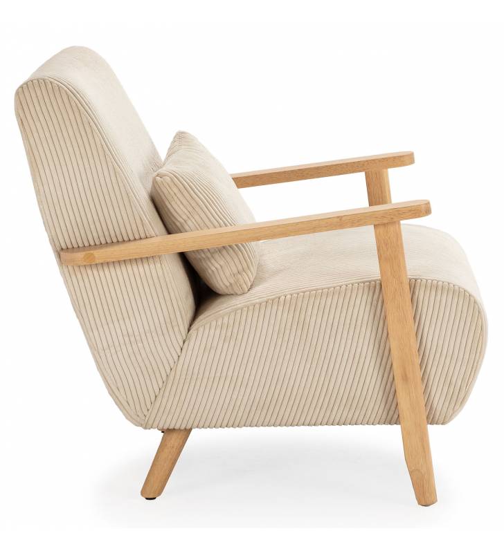 Sillón Individual Cómodo Beige Velora Top Mueble 3