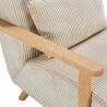 Sillón Individual Cómodo Beige Velora Detalle Top Mueble