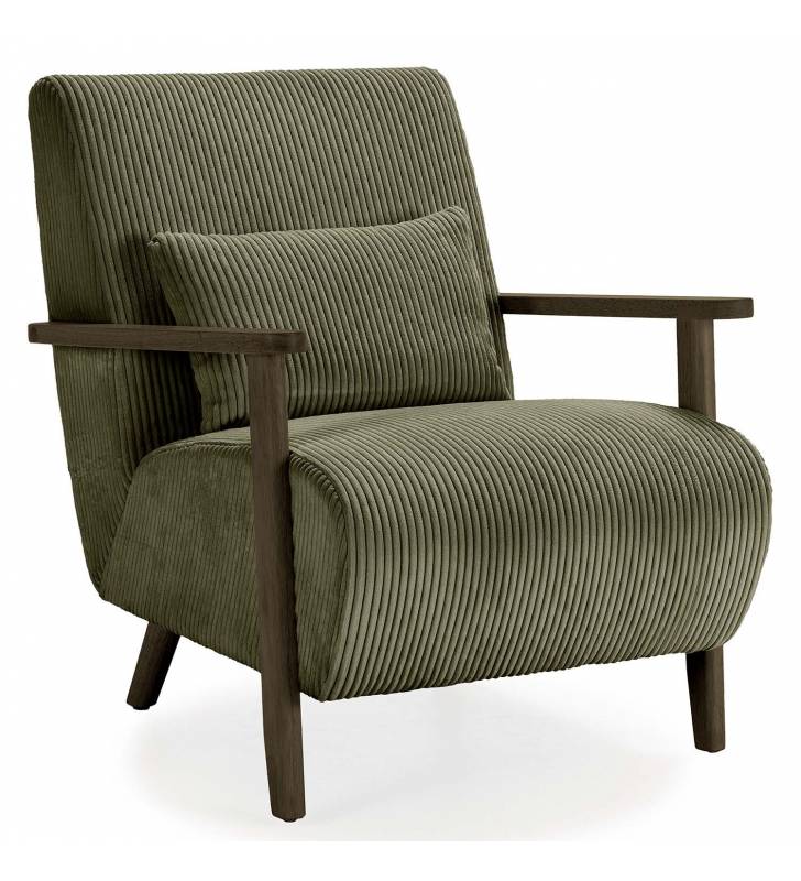 Sillón Individual Cómodo Verde Velora Top Mueble