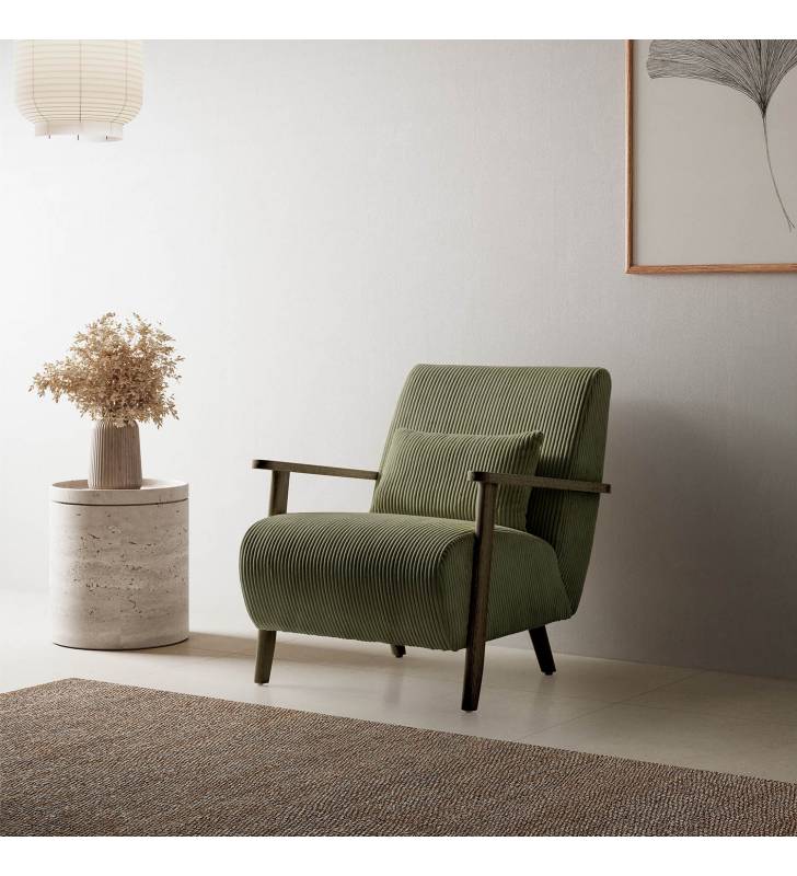 Sillón Individual Cómodo Verde Velora Ambiente Top Mueble