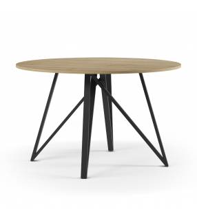 Mesa redonda de comedor 120 roble Thalia Topmueble