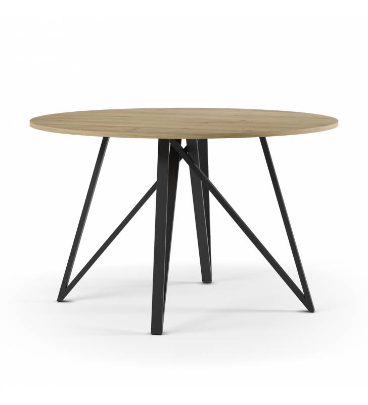 Mesa redonda de comedor 120 roble Thalia Topmueble