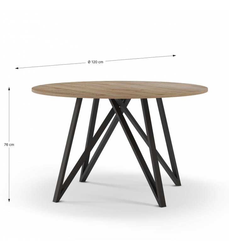 Mesa redonda de comedor 120 Thalia Topmueble medidas