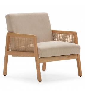 Sillón Individual Ratán Beige Livara Top Mueble