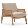 Sillón Individual Ratán Beige Livara Top Mueble