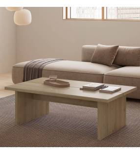 Mesa de Centro Rectangular Roble Nudos Orena Ambiente Top Mueble