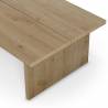 Mesa de Centro Rectangular Roble Nudos Orena Detalle Top Mueble