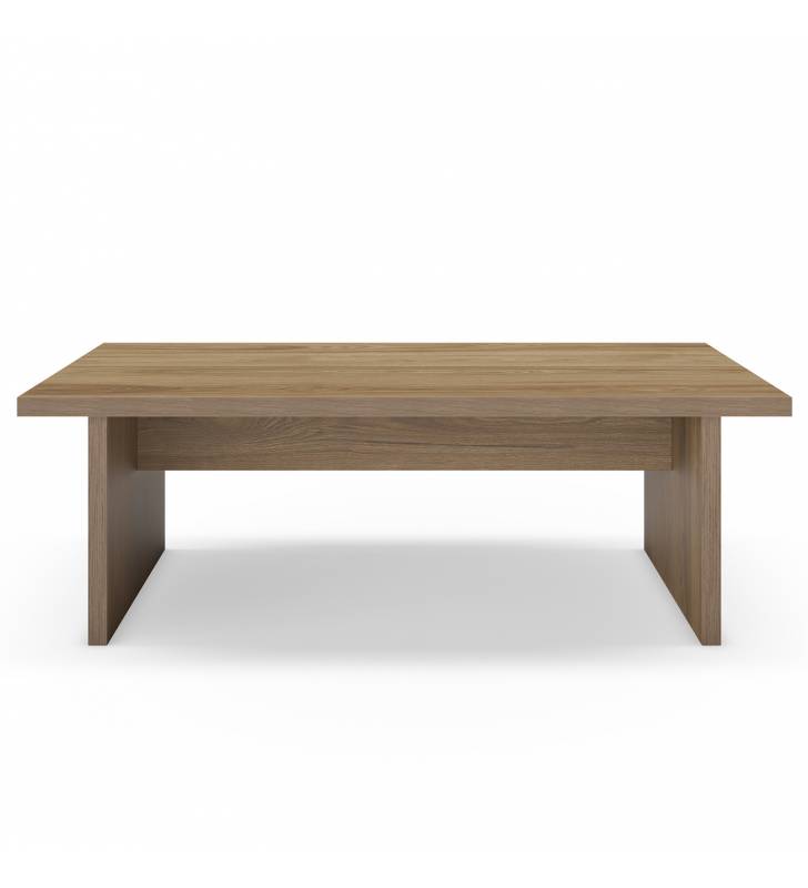 Mesa de Centro Rectangular Roble Liso Orena Top Mueble 2