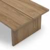 Mesa de Centro Rectangular Roble Liso Orena Detalle Top Mueble