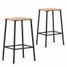 Taburetes Nola Pack de 2 Negro TopMueble 4