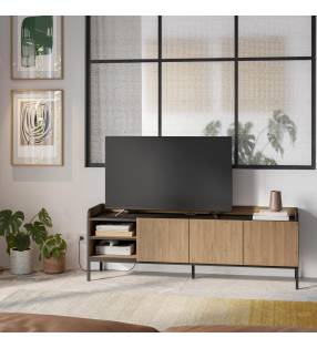 Mueble Tv 160 cm Daelia color roble Top Mueble