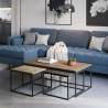 Set 3 Mesas de Centro Nogal Azira Ambiente Top Mueble