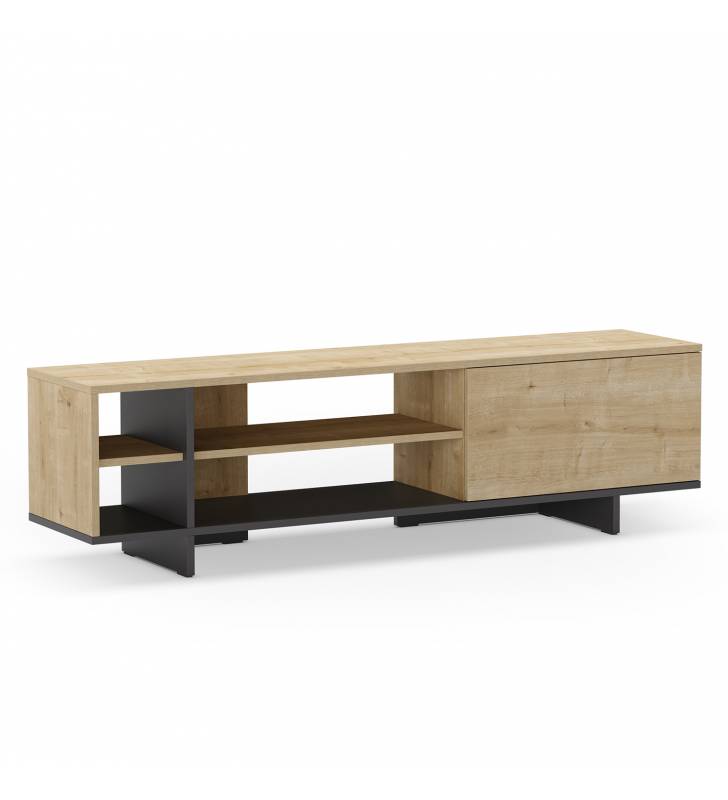 Mueble TV 160 cm Roble Negro River Top Mueble
