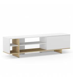 Mueble TV 160 cm Blanco Roble River Top Mueble