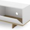 Mueble TV 160 cm Blanco Roble River Detalle Top Mueble