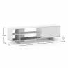 Mueble TV 160 cm Blanco Roble River Dimensiones Top Mueble