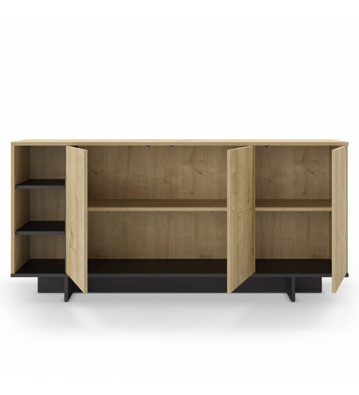 Aparador Salón 170 cm Roble Negro River Top Mueble 3