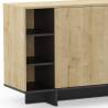 Aparador Salón 170 cm Roble Negro River Detalle Top Mueble