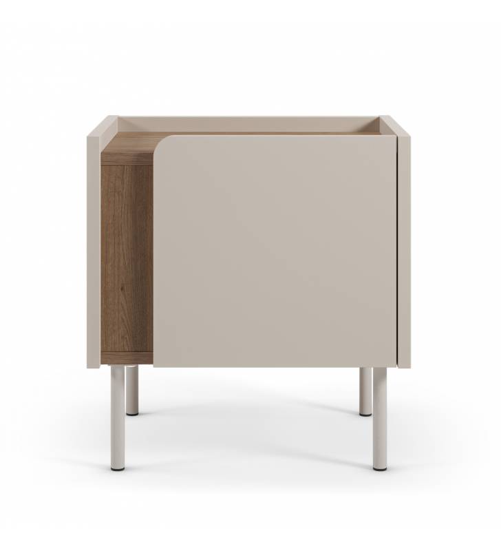Mesita de noche crema Kirena Top Mueble 2