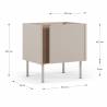 Mesita de noche crema Kirena Top Mueble Medidas