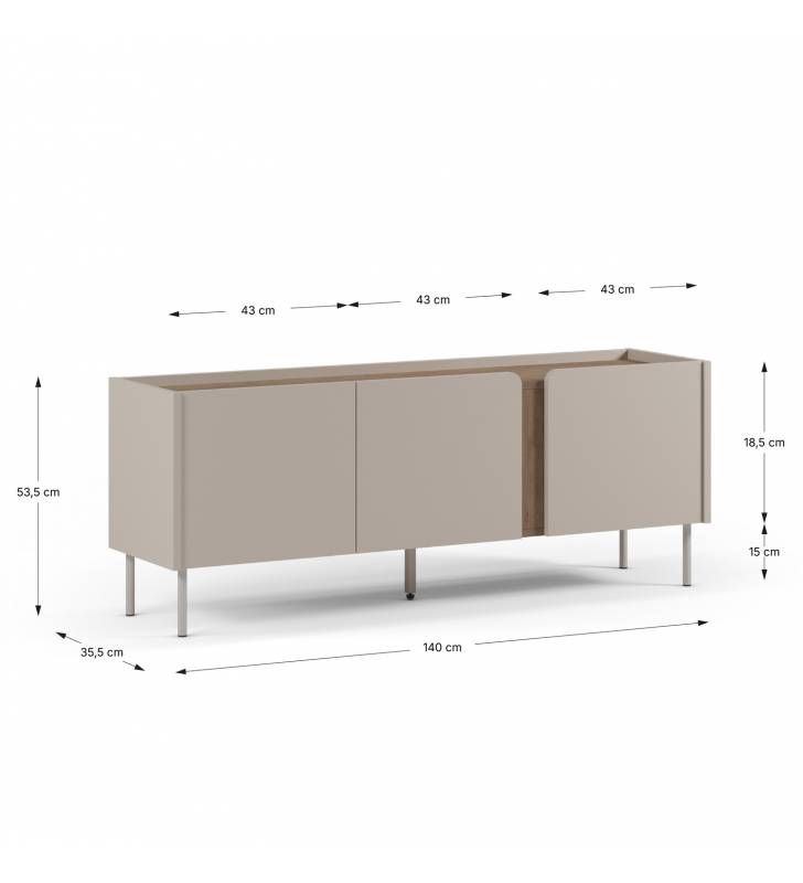 Mueble Tv crema 140 Kirena 4