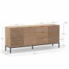 Aparador 180 cm Lyra Dimensiones Top Mueble