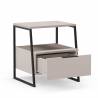 Mesita de noche 1 cajón Vexi color crema Top Mueble