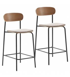 Pack 2 Sillas Altas Cocina Taupe Sorenia Top Mueble