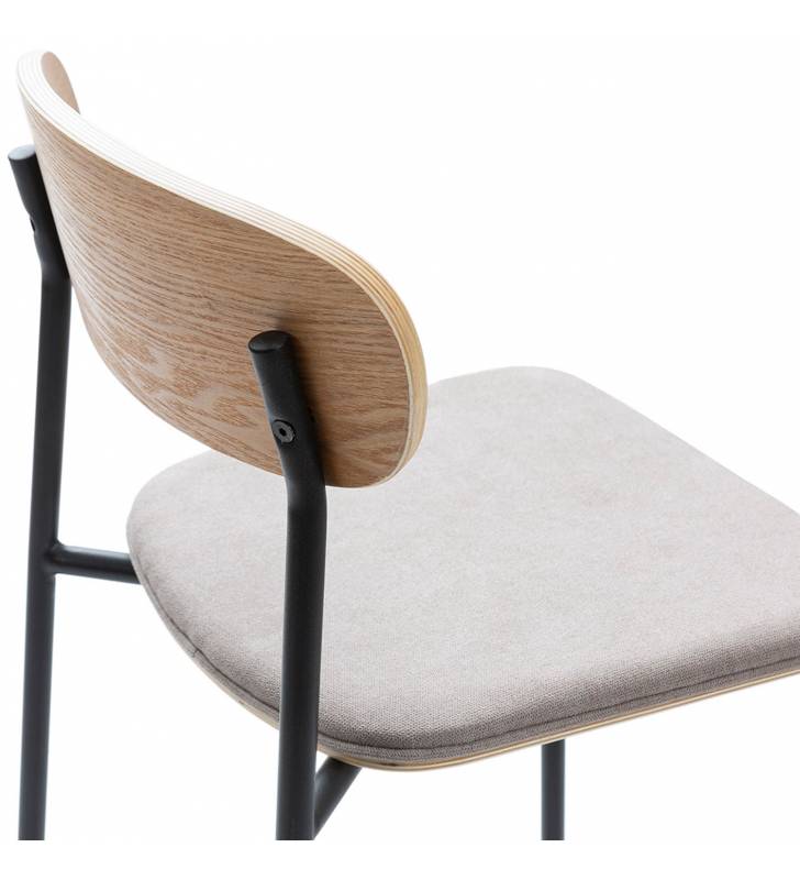 Pack 2 Sillas Altas Cocina Taupe Sorenia Detalle Top Mueble