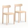 Silla Natural Nara color claro Pack de 2 Topmueble